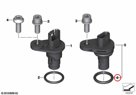 Joint torique capteur d'arbre à cames OEM 12721540645 pour motos BMW R nineT, R nineT Pure, R nineT Scrambler, R nineT Racer, R nineT Urban G/S... et plus. Original BMW Motorrad.