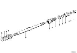 Árbol de dirección superior OEM 32311109632 para BMW Serie 3 E21 (02/1975 - 12/1983). Original BMW.