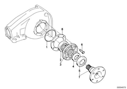Tapa del cojinete trasero OEM 33111200066 para BMW 1502-2002tii, 3' E21, 1500-2000CS. Original BMW.