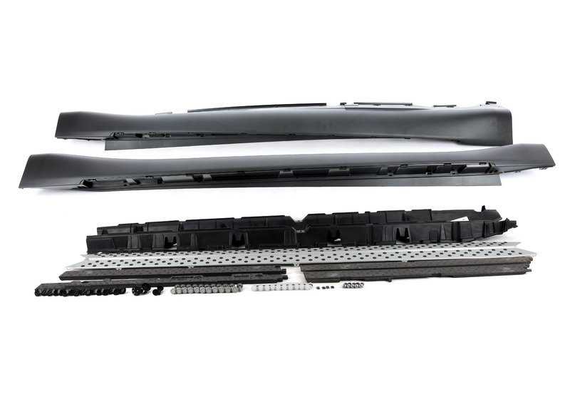 OEM aluminum stroke set 51950443731 for BMW X6 E71, E72. Complete assembly kit to add lateral strokes. Original BMW.