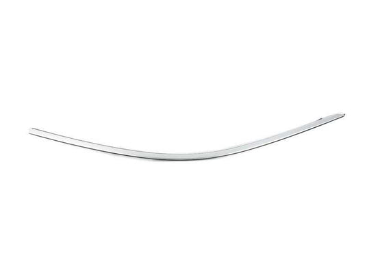 Lateral molding of the left front frame OEM 51767283639 for BMW F21, F21N, F22, F87, F87N. Satin aluminum finish. Original BMW.
