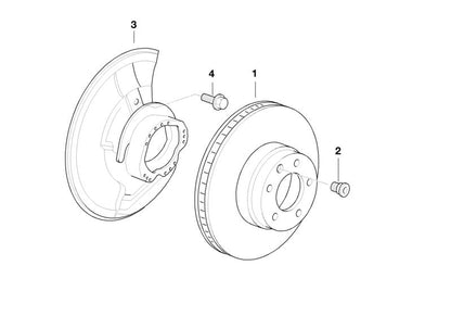 Disco de freno ventilado OEM 34116757753 para BMW Serie 7 E38 725tds, 728i. Compatible con transmisión manual y automática. Original BMW.
