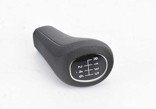 Pomo de cambio de marchas de plástico 6 velocidades OEM 25117529088 para BMW E87, E90, E91, X1, X3... y más. Original BMW.
