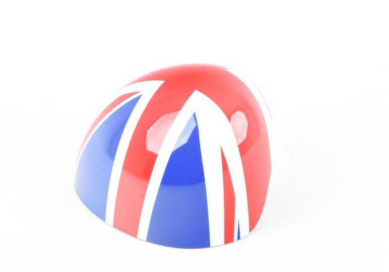 Tapa del retrovisor izquierdo Union Jack OEM 51162409443 para MINI F56, F55, Clubman F54, Cabrio F57, Countryman F60. Original MINI.