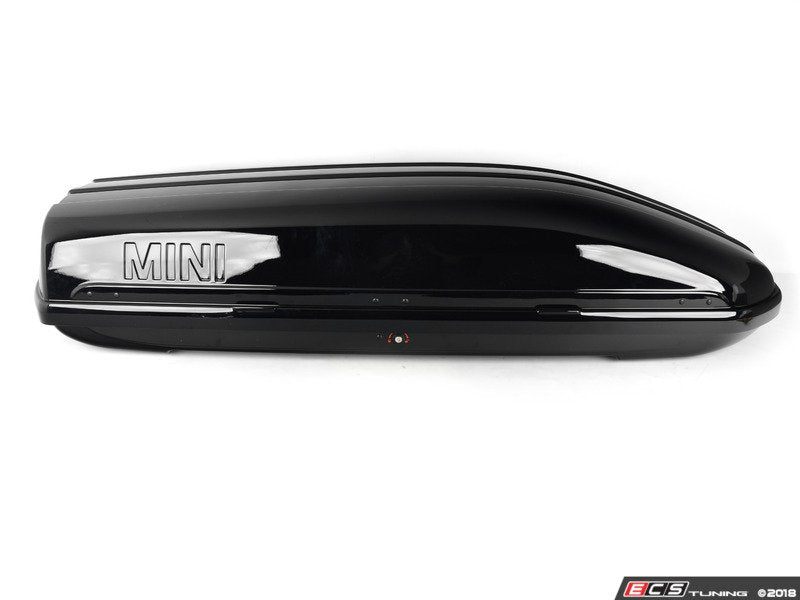 Caixa de tejadilho MINI 320 L preta metálica/antracite OEM 82732223388 para MINI R50, R53, R56, F56, F55, Clubman R55/F54, Countryman R60/F60/U25, Paceman R61, Aceman J05... e muito mais. MINI originais.