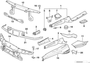 Vordere Abdeckung für BMW E36. Original-Ersatzteile