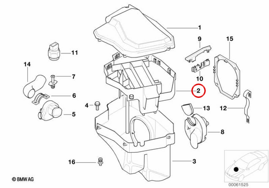 Soporte centralita OEM 12901712109 para BMW E39, E52. Original BMW.