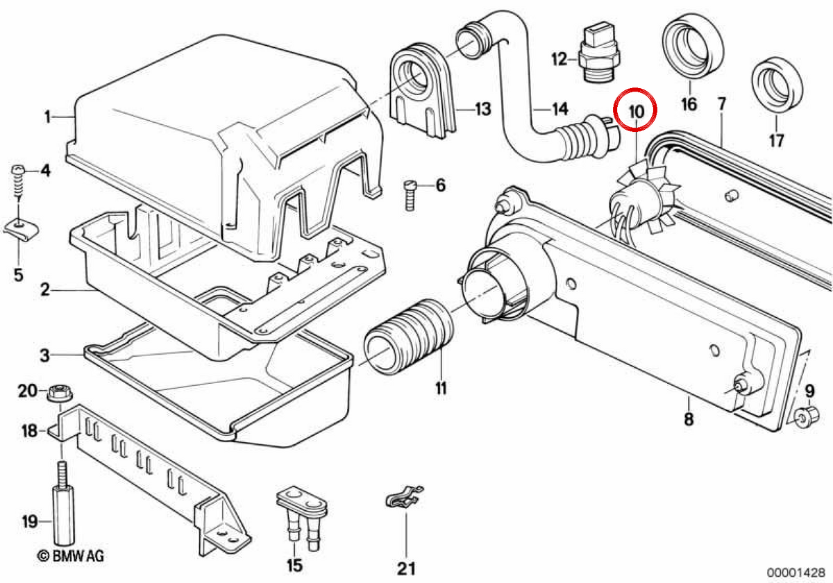 OEM 12901720343 heating/air conditioner for BMW E34, E32, E31. Original BMW.