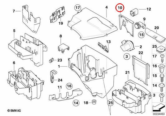 Vanne de ventilation OEM 12907521282 pour BMW E60, E61, E63, E64. BMW d'origine.