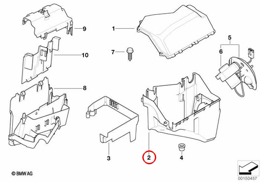 Base caja electrónica OEM 12907533286 para BMW E85 Z4. Original BMW.