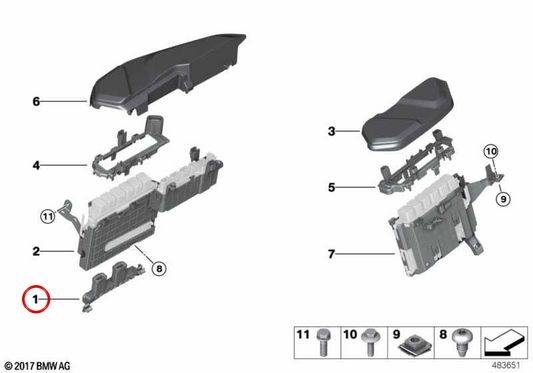 OEM Igning Modul 12907856806 für BMW F90, F91, F92, F93. Original BMW.