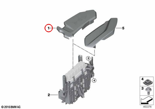 Couverture OEM 12908595278 pour BMW G30, G31, G32. BMW d'origine.