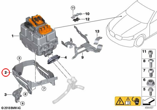 Halter für elektrische Anlage OEM 12908652166 für BMW X3 G01 und X3 G01 LCI. Original BMW