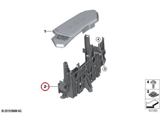 Suporte (Halter) OEM 12909886546 para BMW G70. BMW genuíno.