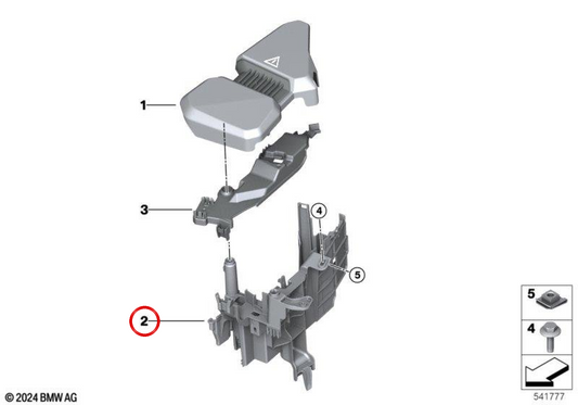Supporto OEM 12909888510 per BMW X3 G45 (20d xDrive, 40d xDrive) dal 08/2024 al 11/2025. BMW originale.