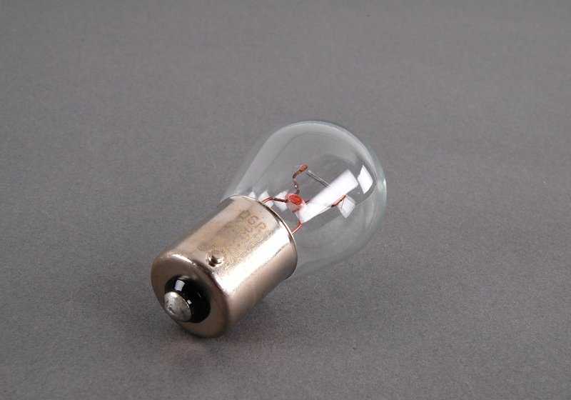 Bombilla trasera P21W 12V 21W OEM 63217160789 para BMW F20, F21, F22, F23, F87, E21, E30, E36, E46, E90, E91, F30, F31, F34, F80, E12, E28, E34, E39, E24, E23, E32, E38, E65, E66, E31, G01, E53, Z1, Z3, E85. Original BMW.
