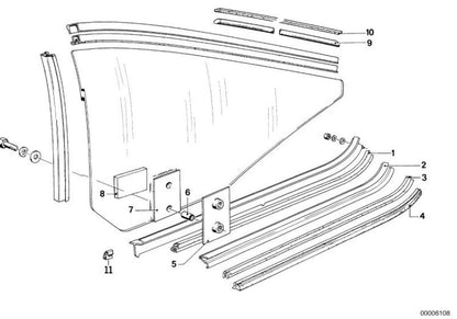 Guide plate for BMW E24 (OEM 51371839346). Genuine BMW