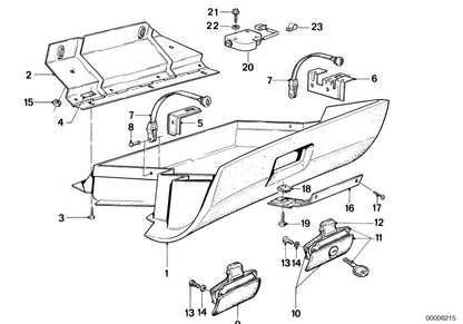 Fiador OEM 51161888124 para BMW Serie 3 E30 316, 316i. Original BMW.