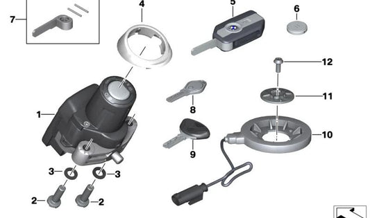 Unidad de control Keyless Ride y RDC OEM 66127108430 para BMW K 1600 GT, K 1600 GTL, K 1600 Bagger. Original BMW Motorrad.