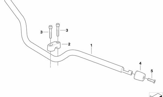 Manillar de tubo OEM 32717705575 para BMW Motorrad R1200R K27 (2005-2010). Original BMW Motorrad.