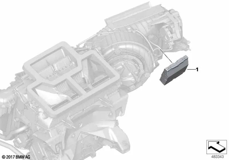 Klimaanlagenregeleinheit für BMW 5 G38 -Serie, X3 F97, G01, G08, X4 F98, G02 (OEM 64115A07857). Original BMW.
