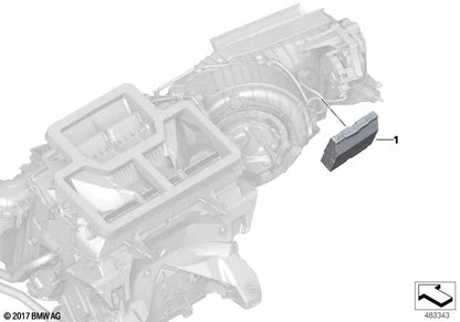 Klimaanlagenregeleinheit für BMW 5 G38 -Serie, X3 F97, G01, G08, X4 F98, G02 (OEM 64115A07857). Original BMW.