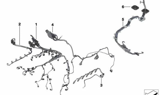 Modulo di iniettore di cablaggio del motore per BMW X5 F15, X6 F16 (OEM 12518515440). BMW originale