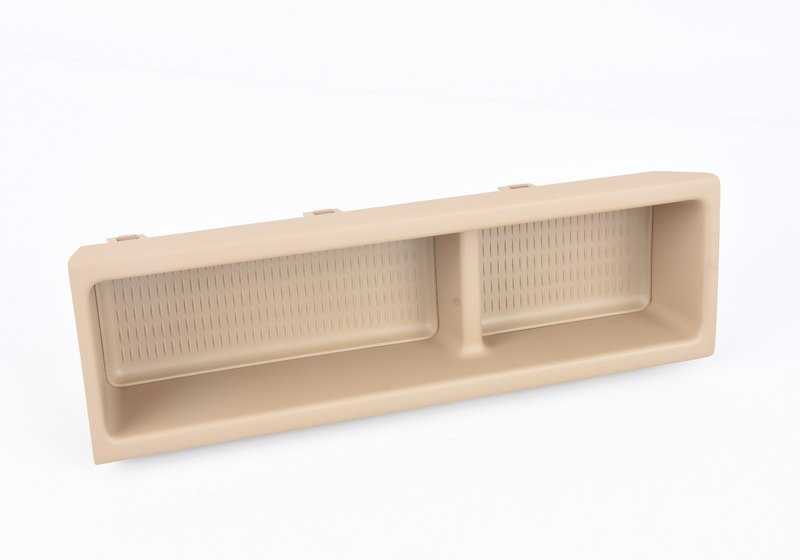Suplemento consola central delantero OEM 51168217929 para BMW E46. Color Hellbeige. Original BMW.