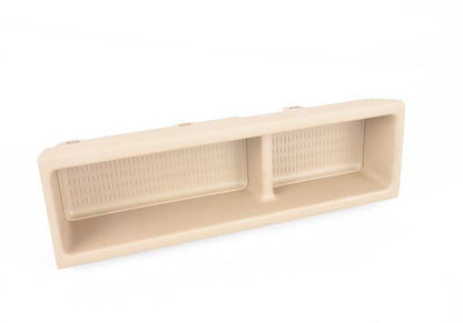 Suplemento consola central delantero OEM 51168217929 para BMW E46. Color Hellbeige. Original BMW.