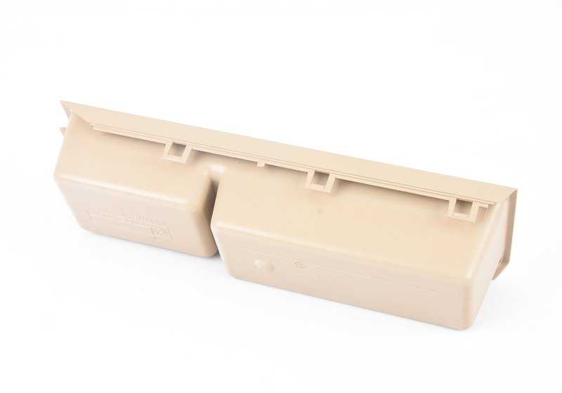 Suplemento consola central delantero OEM 51168217929 para BMW E46. Color Hellbeige. Original BMW.