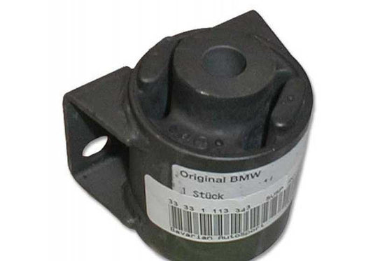 Silentblock right OEM 3331112592 for BMW E30, E36, E46, E83, Z1, Z3, Z4, X3. Rear rubber support suspension. Original BMW.
