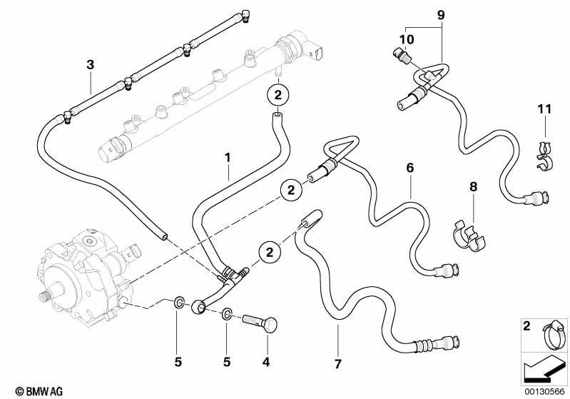 Kraftstofftemperatursensor OEM 13537789304 für BMW E87, E46, E90, E60, X3, X5... und mehr. Original BMW.