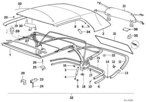 Braçadeira Bmw Original Para Cabrio E30. Peças de reposição