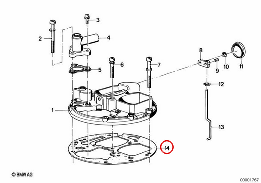 Pondiculity Board OEM 13111259585 for BMW E12. Original BMW.