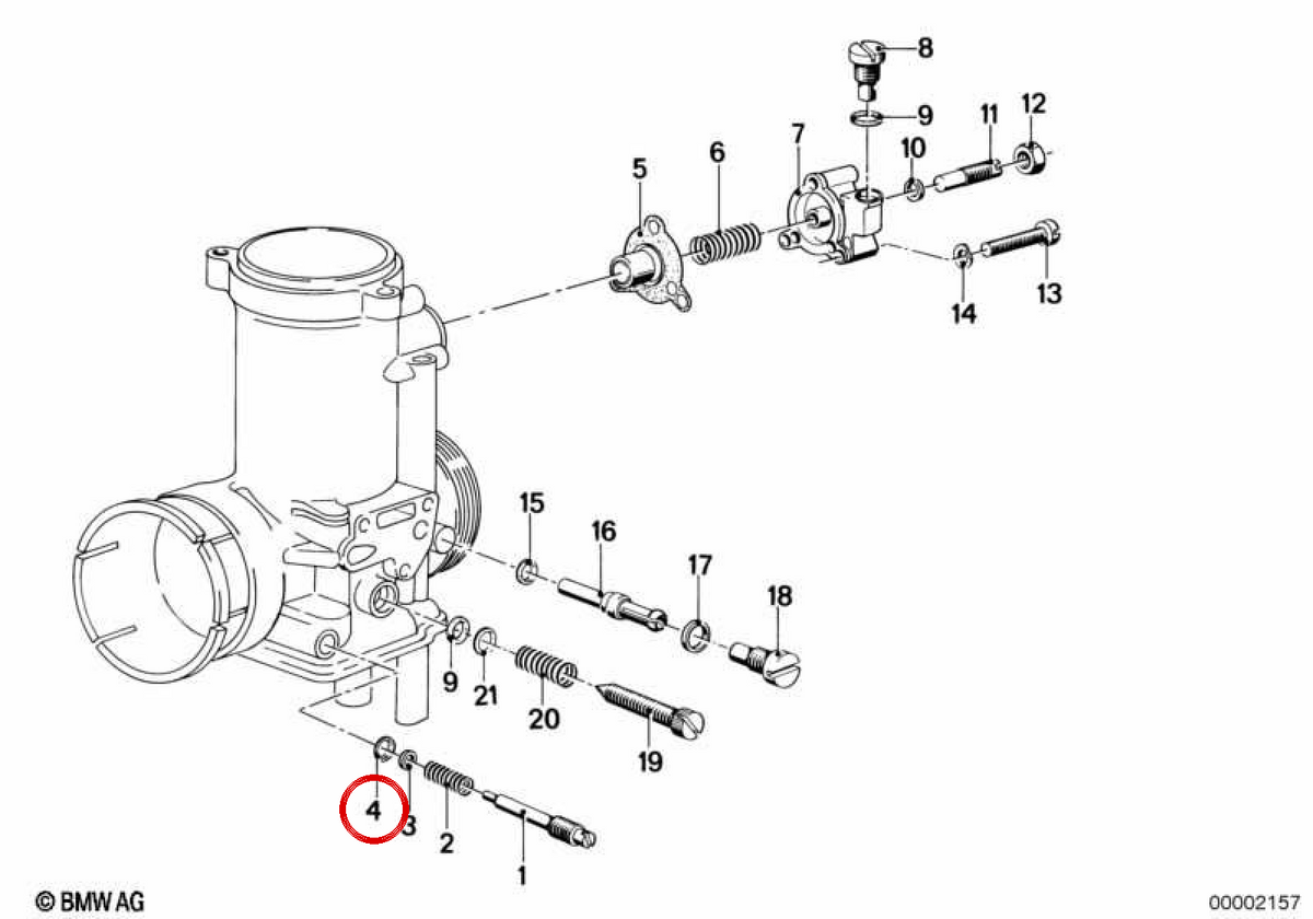 O-Ring (O-Ring) OEM 13111260850 para BMW E21, E23, E24, E28, E30, E31, E32, E34, E36. BMW genuíno.
