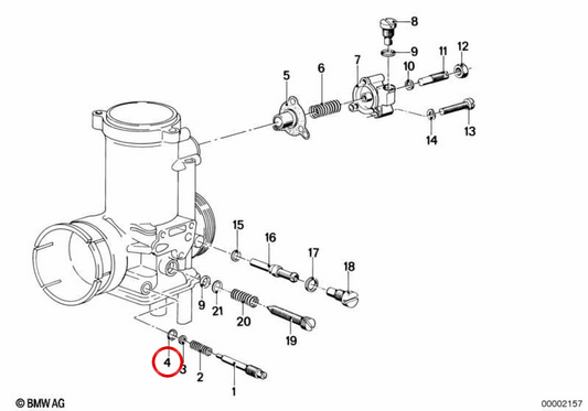 O-Ring (O-Ring) OEM 13111260850 para BMW E21, E23, E24, E28, E30, E31, E32, E34, E36. BMW genuíno.
