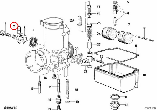 Junta OEM 13111260890 para BMW R50. BMW genuíno.