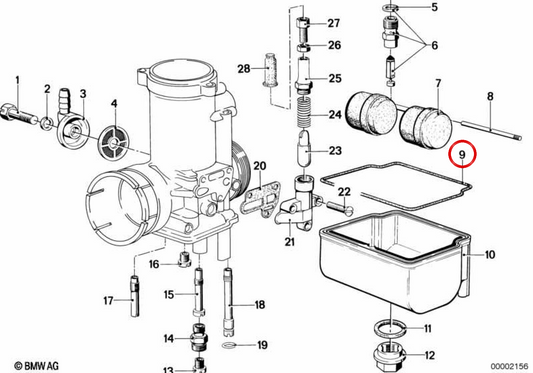 **Junta de vedação OEM 13111260898 para BMW R50. BMW original.**