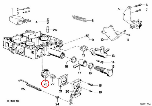 Tapa de depósito de combustible OEM 13111264868 para BMW E21, E12, E24, E23. Original BMW.
