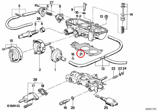 OEM 13111276937 Rocker Tapa Board for BMW E21, E30, E12, E28. Original BMW.