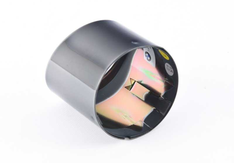 Embellecedor de salida de escape efecto aluminio OEM 18307635633 para BMW X1 E84. Original BMW.
