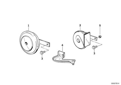 Horn for BMW Series 3 E36 (OEM 61331387691). Genuine BMW