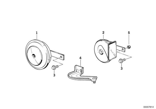 Horn for BMW Series 3 E36 (OEM 61331387691). Genuine BMW