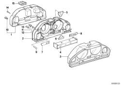 Control Symbol for BMW E34, E32 (OEM 62111378586). Genuine BMW.