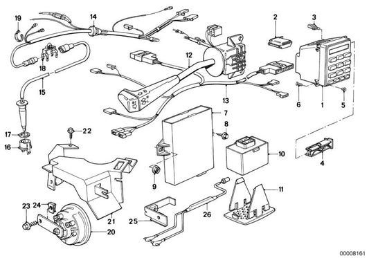 Conector codificador OEM 65811380891 para BMW E30 M3 {E30 (M3 1001, 1005, 1007)}. Compatible solo con versiones S14 con cambio manual. Original BMW.