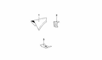 Soporte depósito limpiaparabrisas OEM 41141865602 para BMW E12, E24. Original BMW.