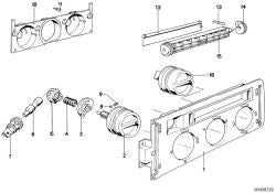 Pulsante di temperatura per BMW 6 E24 Serie (OEM 64111360310). BMW originale