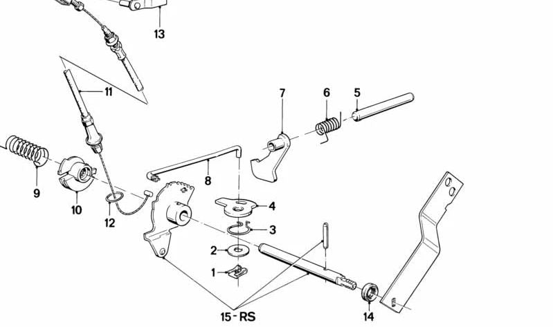 OEM accelerator cable 24341215698 for BMW E30, E28. Original BMW.