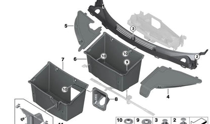 "Tampa superior esquerda OEM 51747333879 para BMW i3 (i01). BMW original."