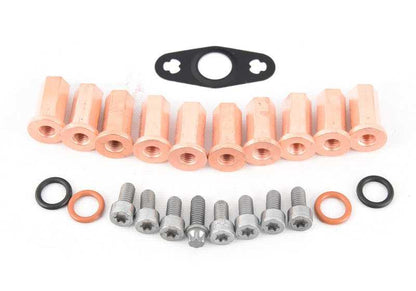 Kit de montaje para turbocompresor OEM 11652411444 para BMW F20, F21, F22, F23, F30, F31, F34, F32, F33, F36, F07, F10, F11, E84, F25, F26, F15, F16, E89. Original BMW.